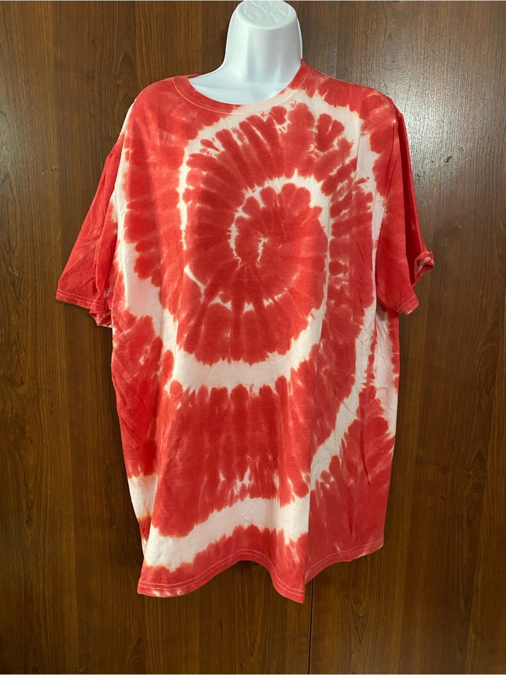 Tie Dye Red and White Tie-Dye unisex 2XL T-Shirt